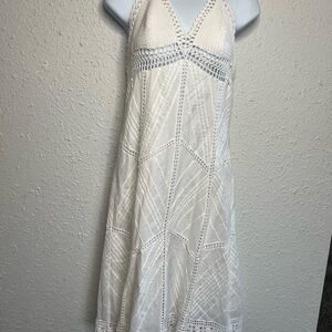 Stunning crochet and cotton halter size m